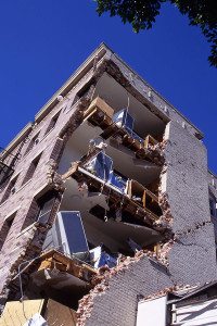 Severe Damage to a Commercial Building Caused by an Earthquake